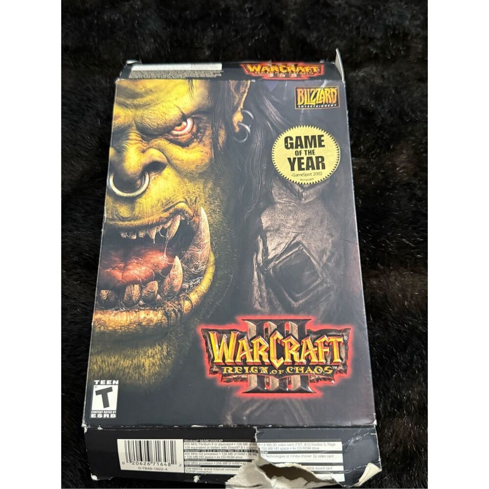 World of Warcraft III 3 Reign of‎ Chaos Game, Manual PC Blizzard Entertainment